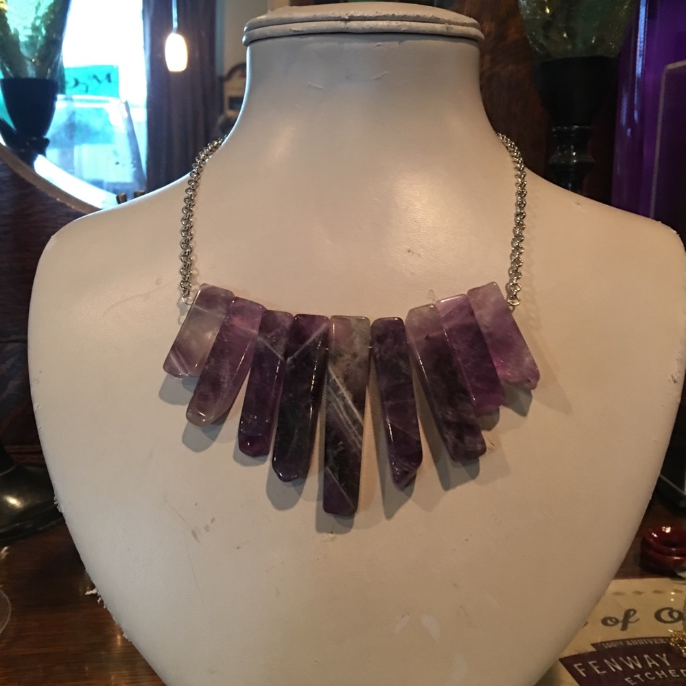 Amethyst Statement Necklace - image 3